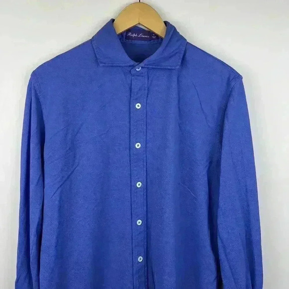 Ralph Lauren Purple Lable Longsleeve Blue Button-Up Shirt - Picture 3 of 6